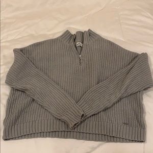 Grey knit sweater